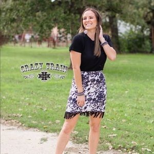 🐮❤️Crazy Train Annie Oakley Cowhide Skirt Cowgirl